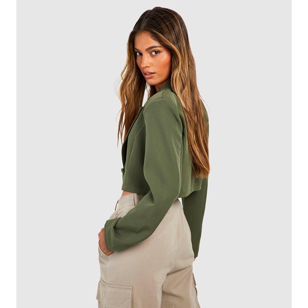 Patrizia Pepe-NWT-Military Green Double-Breasted Blazer Jacket Sz42(US6) Ret$550